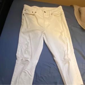 White American Eagle Ripped Jeans